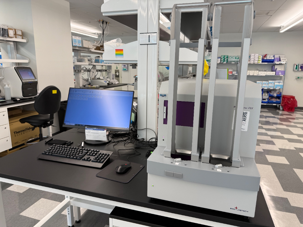 Image of BMG LABTECH PHERAstar FSX Multi-Mode Microplate Reader with an integrated Stacker III